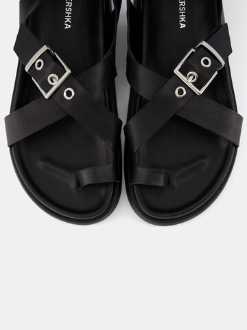 Bershka Strap sandal in Black