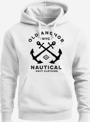 Neverless Sweatshirt 'Old Anchor' in Weiß: Vorderseite