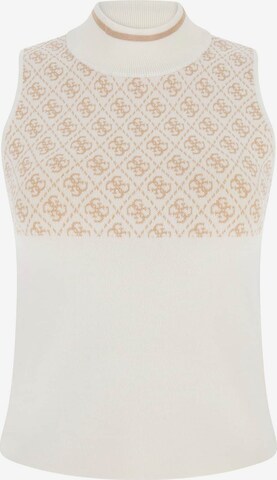 Top in maglia 'Lise' di GUESS in bianco: frontale
