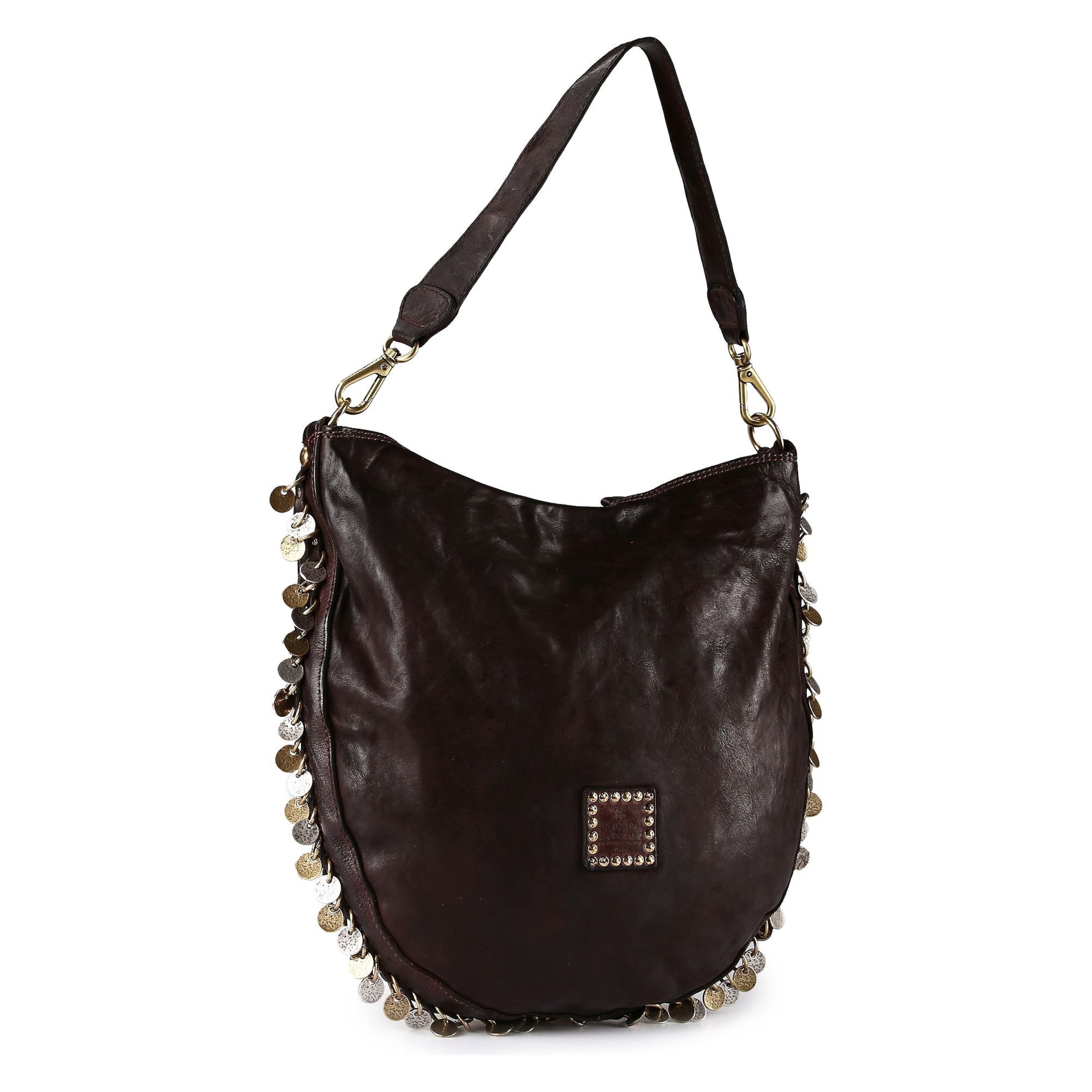 Sac bandoulière 'Gianna' Campomaggi en marron : devant