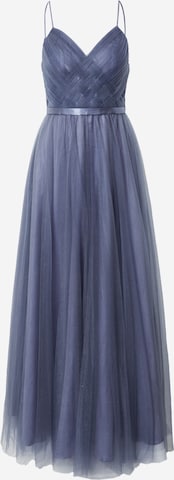 Robe de soirée Laona en bleu : devant