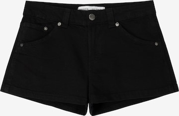 Bershka Regular Housut värissä musta: etupuoli