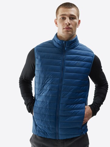 4F Sportbodywarmer in Blauw: voorkant