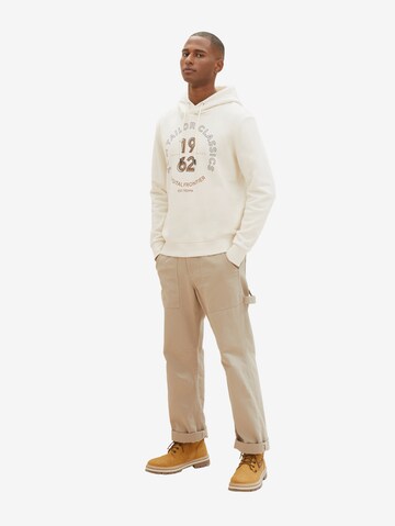 TOM TAILOR Sweatshirt in White