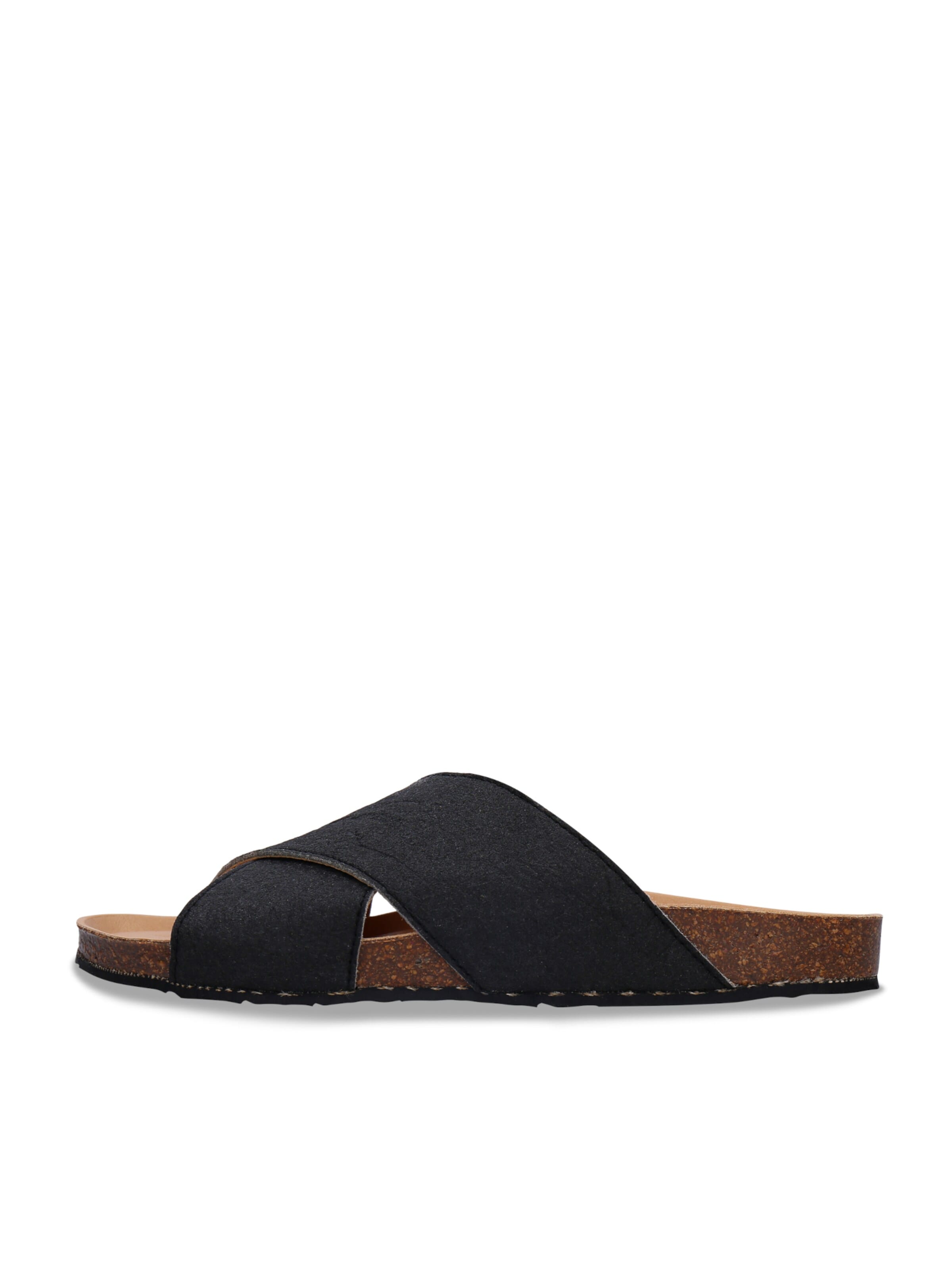 nae Vegan Shoes Pantolette 'Tupai' i svart: framsida