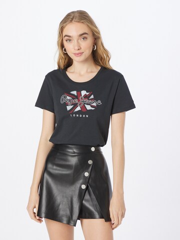 Tricou 'POPPY' de la Pepe Jeans pe negru: față