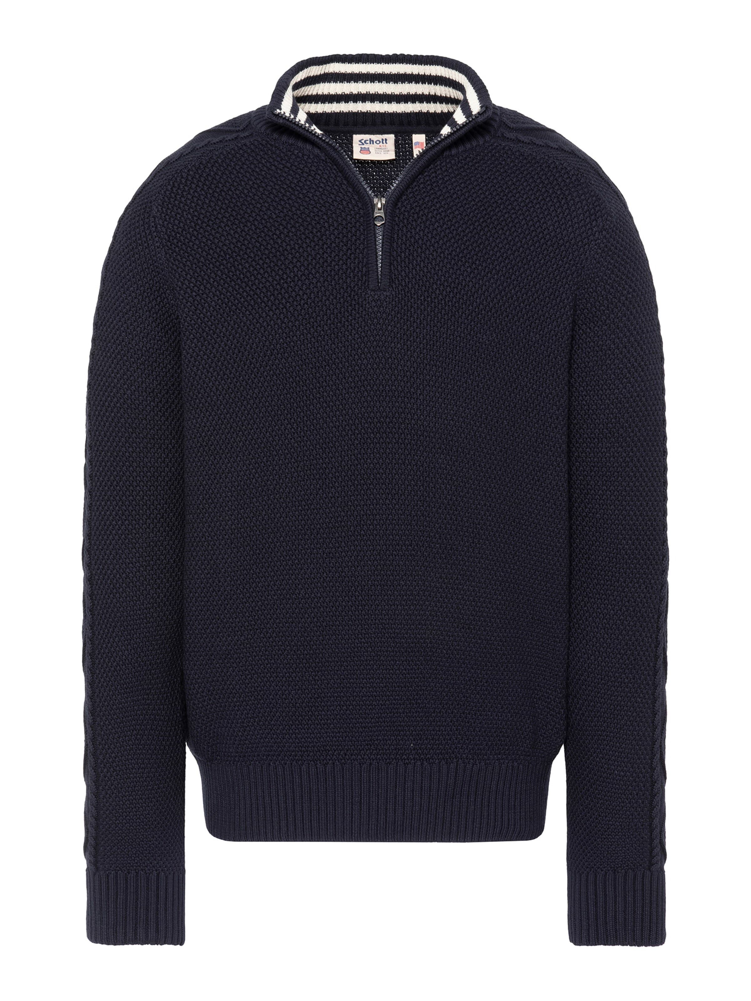 Pull-over Schott NYC en bleu : devant