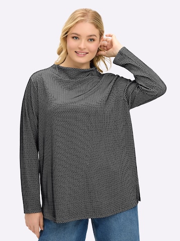 Felpa di SHEEGO in nero: frontale