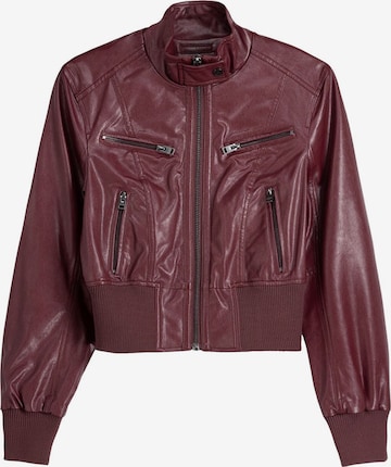 Veste mi-saison Bershka en rouge : devant