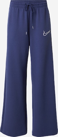 Nike Sportswear Loosefit Housut 'PHNX FLC' värissä sininen: etupuoli