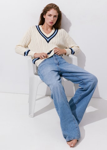 MANGO Pullover 'LEAGUE' i beige