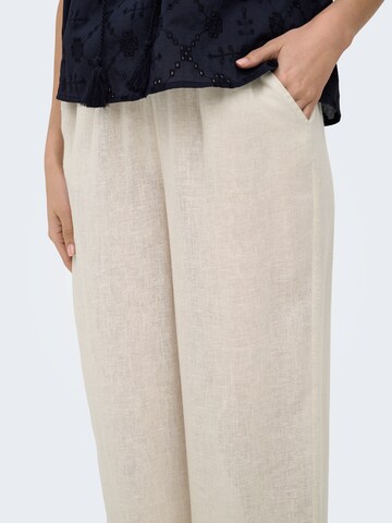 ONLY Wide Leg Hose 'ONLBRUXELLES' in Beige