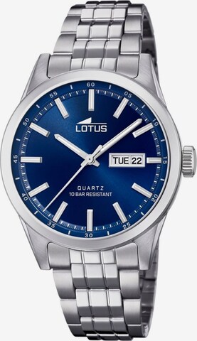 Montre à affichage analogique Lotus en bleu : devant
