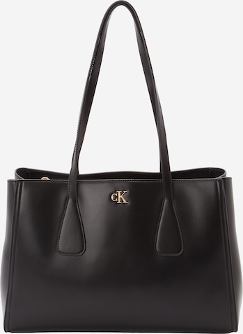 Calvin Klein - Mala de ombro em preto: frente