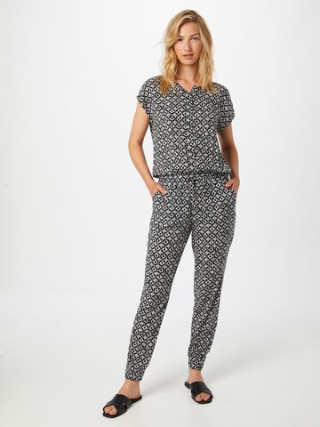 Cartoon Jumpsuit in Zwart: voorkant