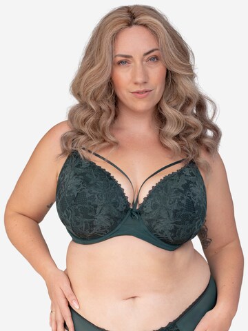 SugarShape Balconette Bra 'Vienna' in Green: front