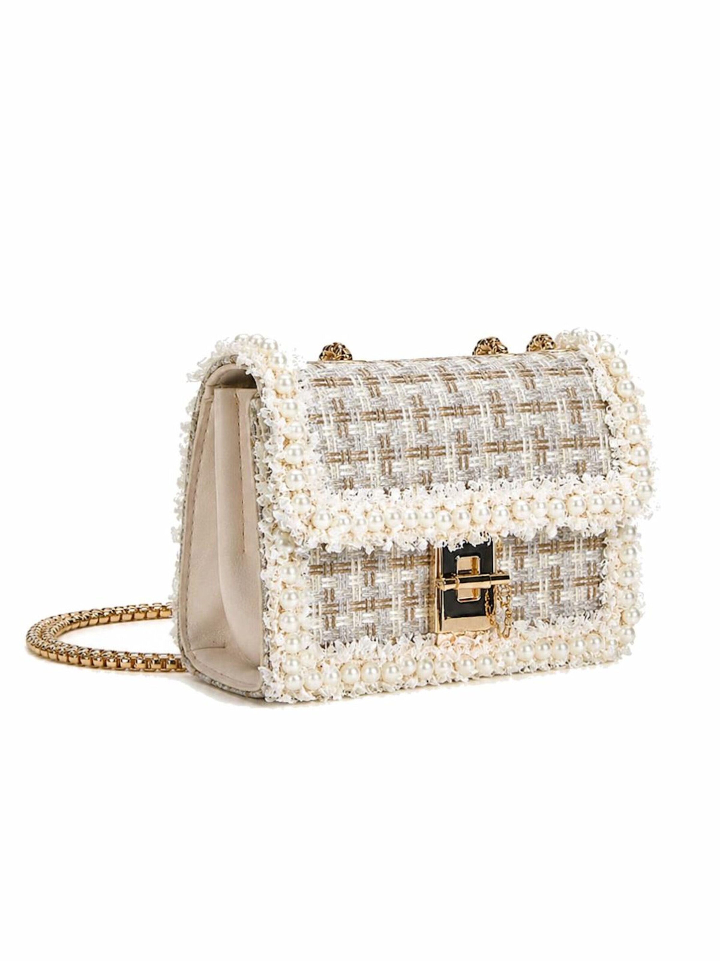 Tomshop24-7 Handbag 'Gabrielle, Tweed' in Beige