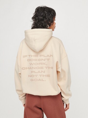 ABOUT YOU x VIAM Studio Sweatshirt 'Better' in Beige: back