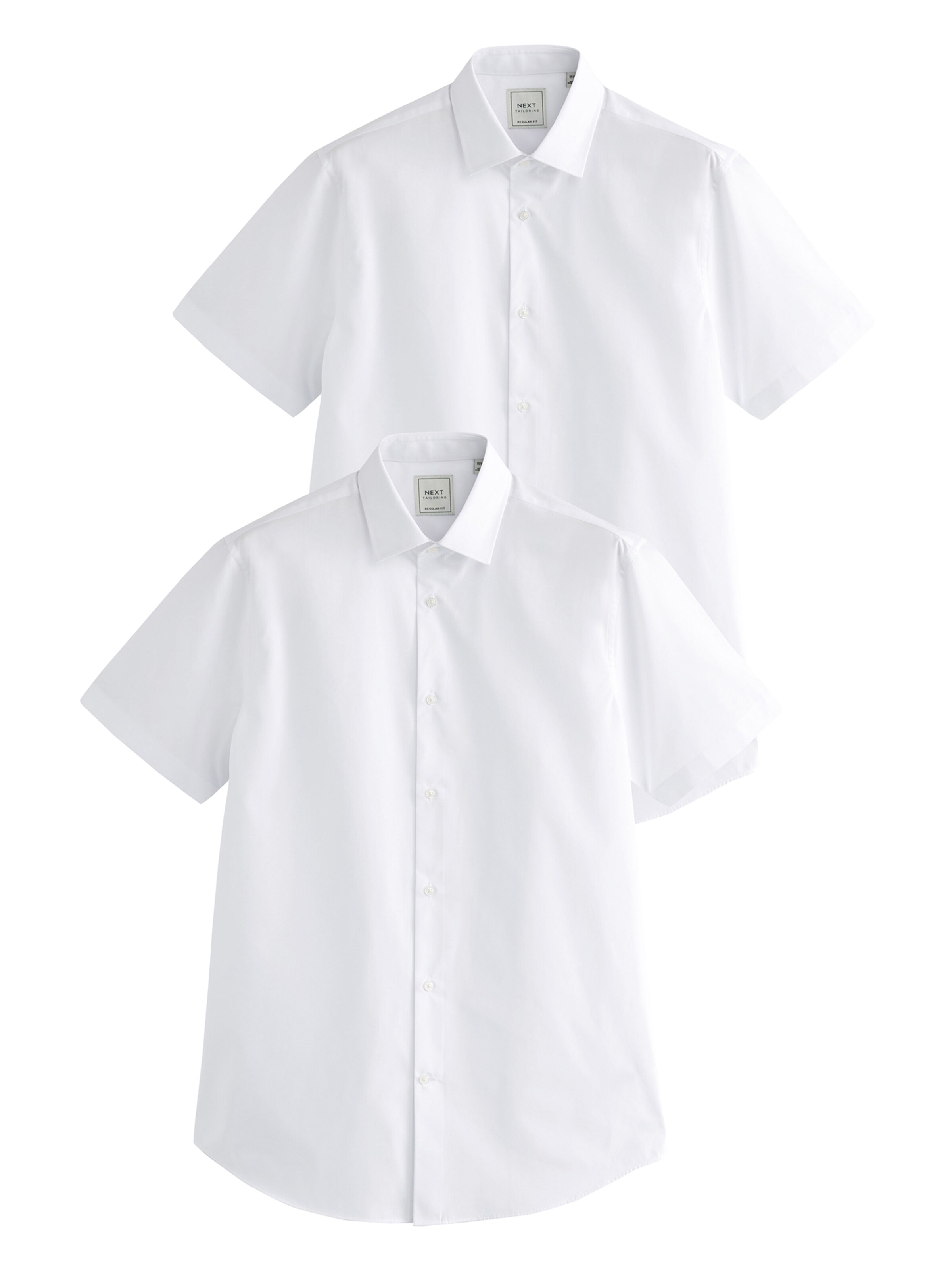 Next Regular fit Button Up Shirt in White: front