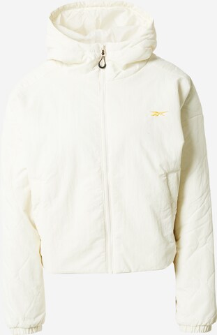 Veste de sport Reebok en blanc : devant