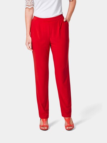 Goldner Slimfit Broek in Rood: voorkant