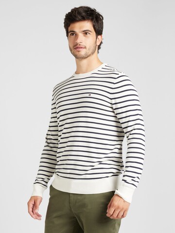 TOMMY HILFIGER Pullover 'Essential' i hvid: forside