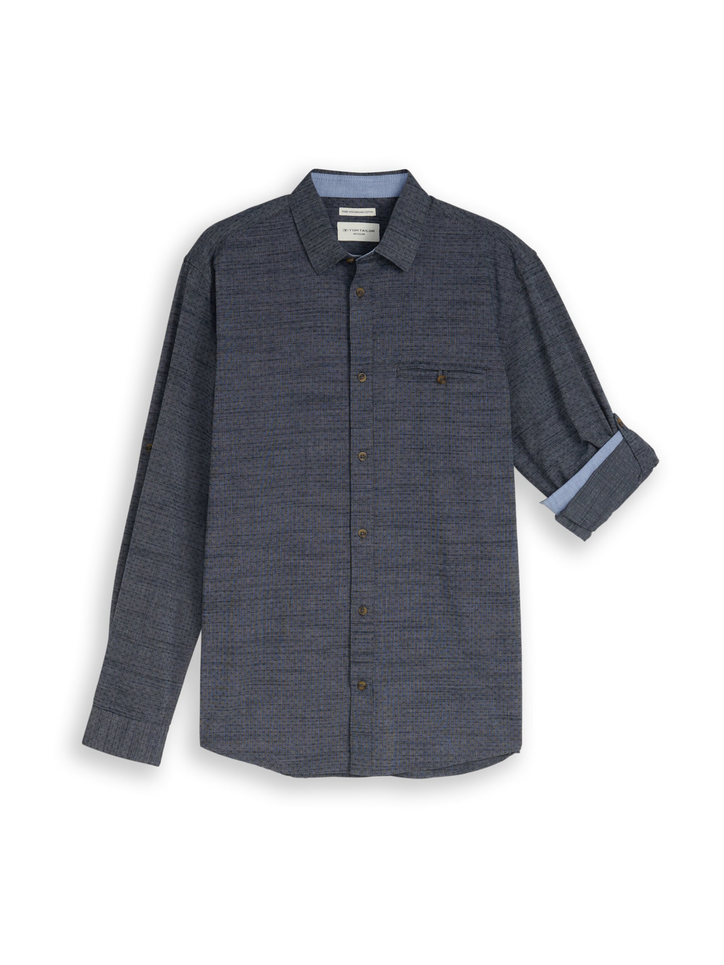 TOM TAILOR Rovný strih Košeľa - Modrá: predná strana