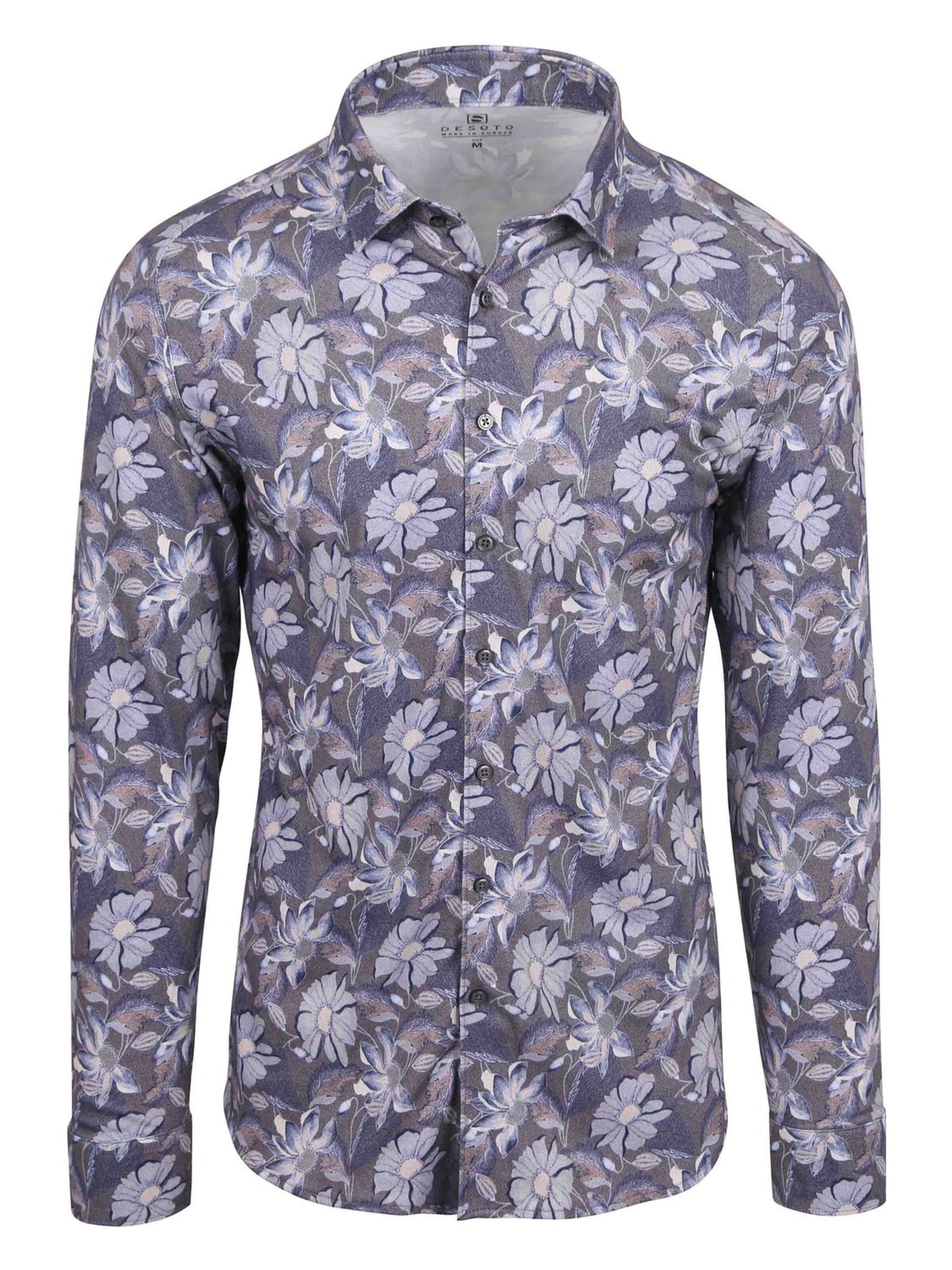 DESOTO Button Up Shirt in Blue: front