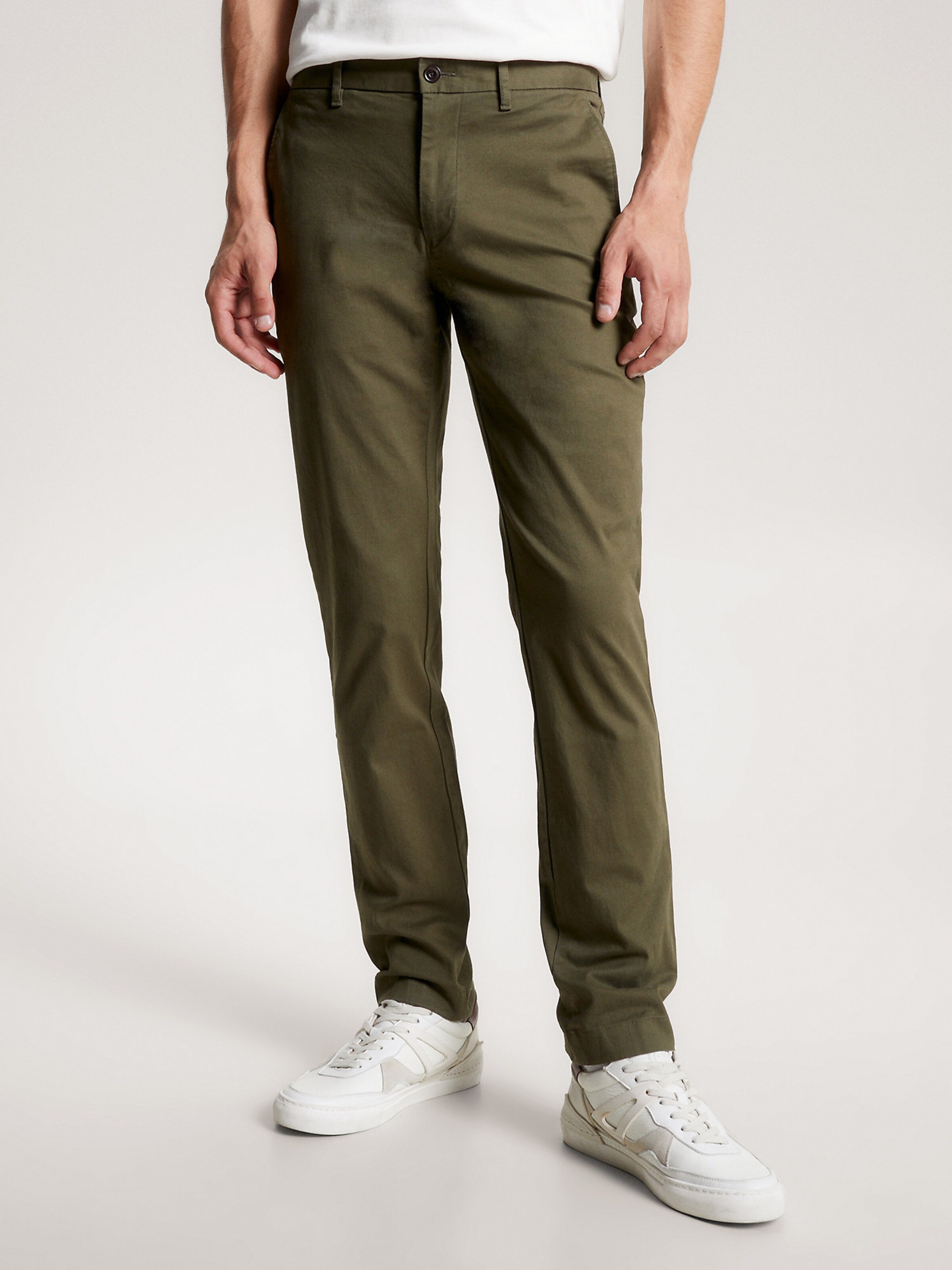 Regular Pantalon chino DENTON ESSENTIAL TOMMY HILFIGER en Olive