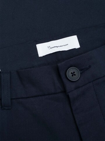 KnowledgeCotton Apparel Regular Chino Pants 'Chuk' in Blue