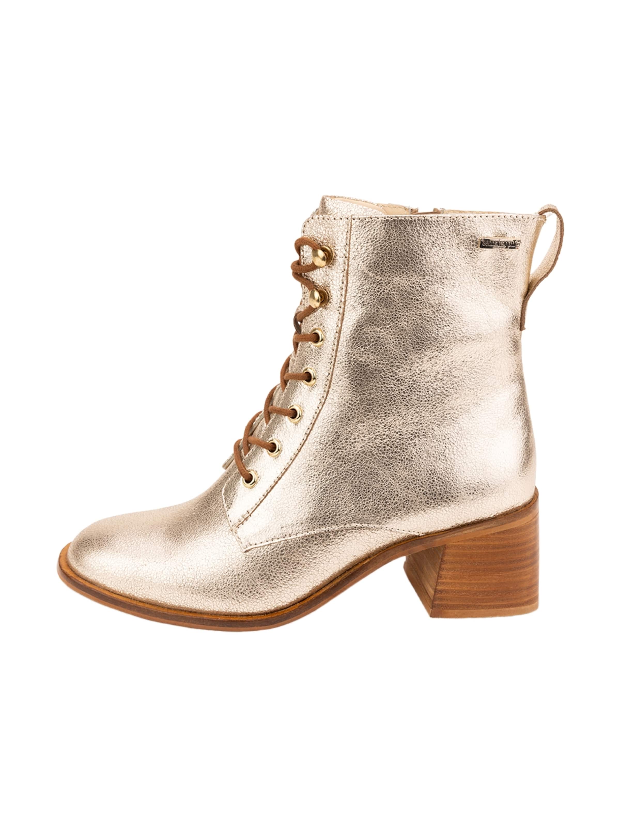 Les Tropéziennes Ankle boots 'Lederstiefeletten Fifi' in Gold: front