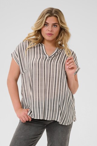 KAFFE CURVE - Blusa 'Alia' en negro: frente