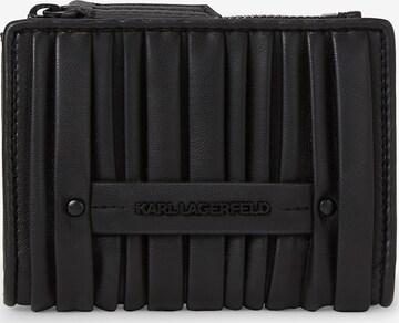 Karl Lagerfeld Portemonnaie 'Kushion Slim Bi-Fold' in Schwarz: predná strana