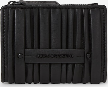 Karl Lagerfeld - Carteiras 'Kushion Slim Bi-Fold' em preto: frente