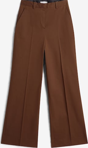 Pantaloni con piega frontale di TOMMY HILFIGER in marrone: frontale