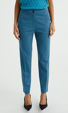 WE Fashion Slimfit Broek in Blauw: voorkant