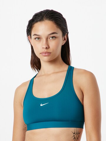 NIKE Bustier Sport bh in Groen: voorkant