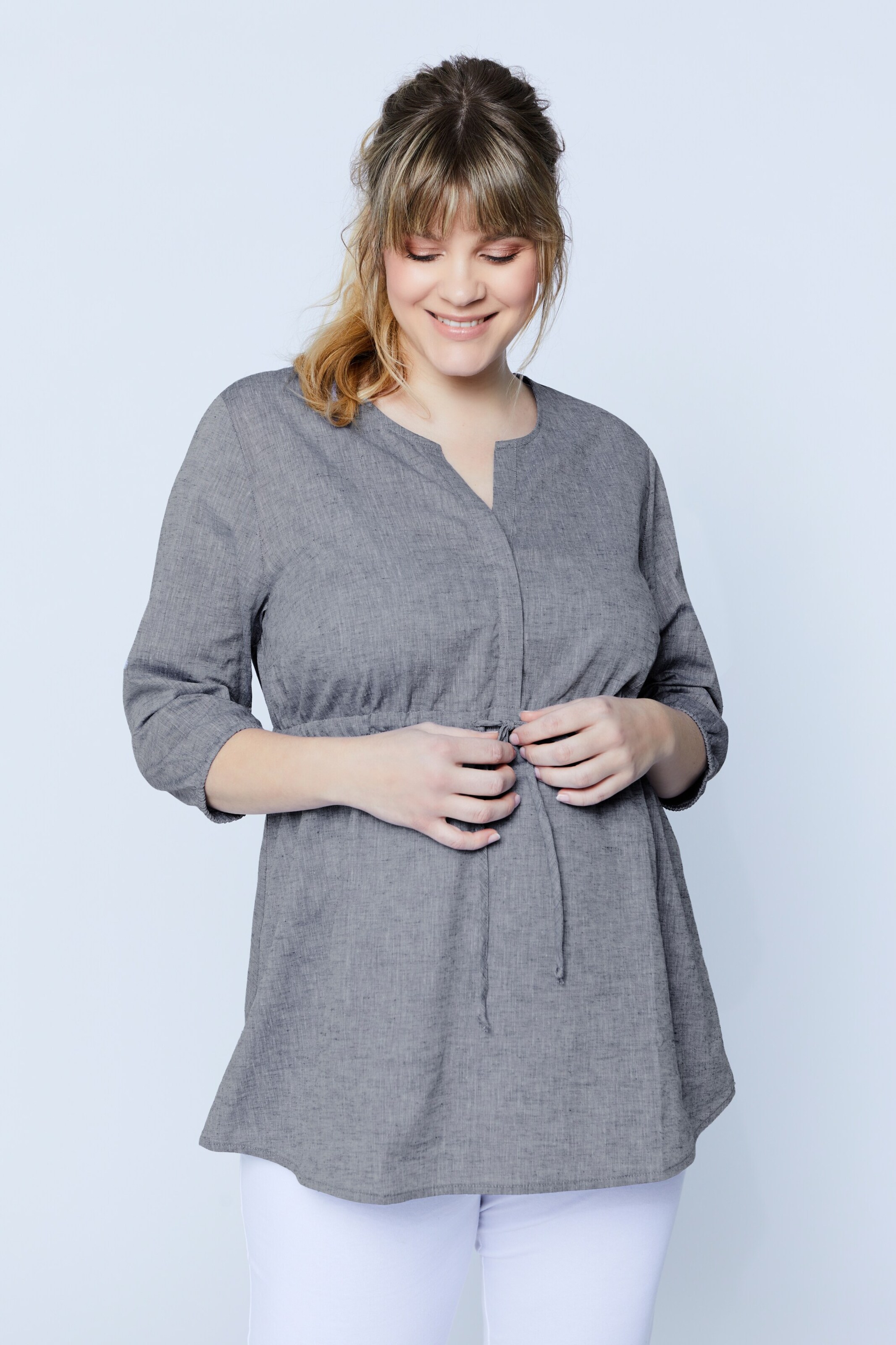 Frauen Große Größen Ulla Popken Ulla Popken Damen große Größen Bluse 797178 in Rauchgrau - FH46172 Frauen Große Größen Ulla Popken Ulla Popken Damen große Größen Bluse 797178 in Rauchgrau - FH46172