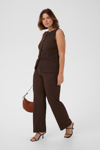 KAFFE CURVE Vest 'KCkristin' in Brown