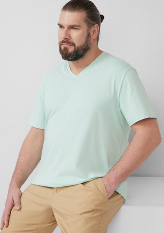 s.Oliver Men Big Sizes Shirt in Green: front