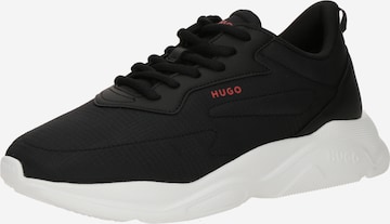 HUGO Matalavartiset tennarit 'Leon' värissä musta: etupuoli