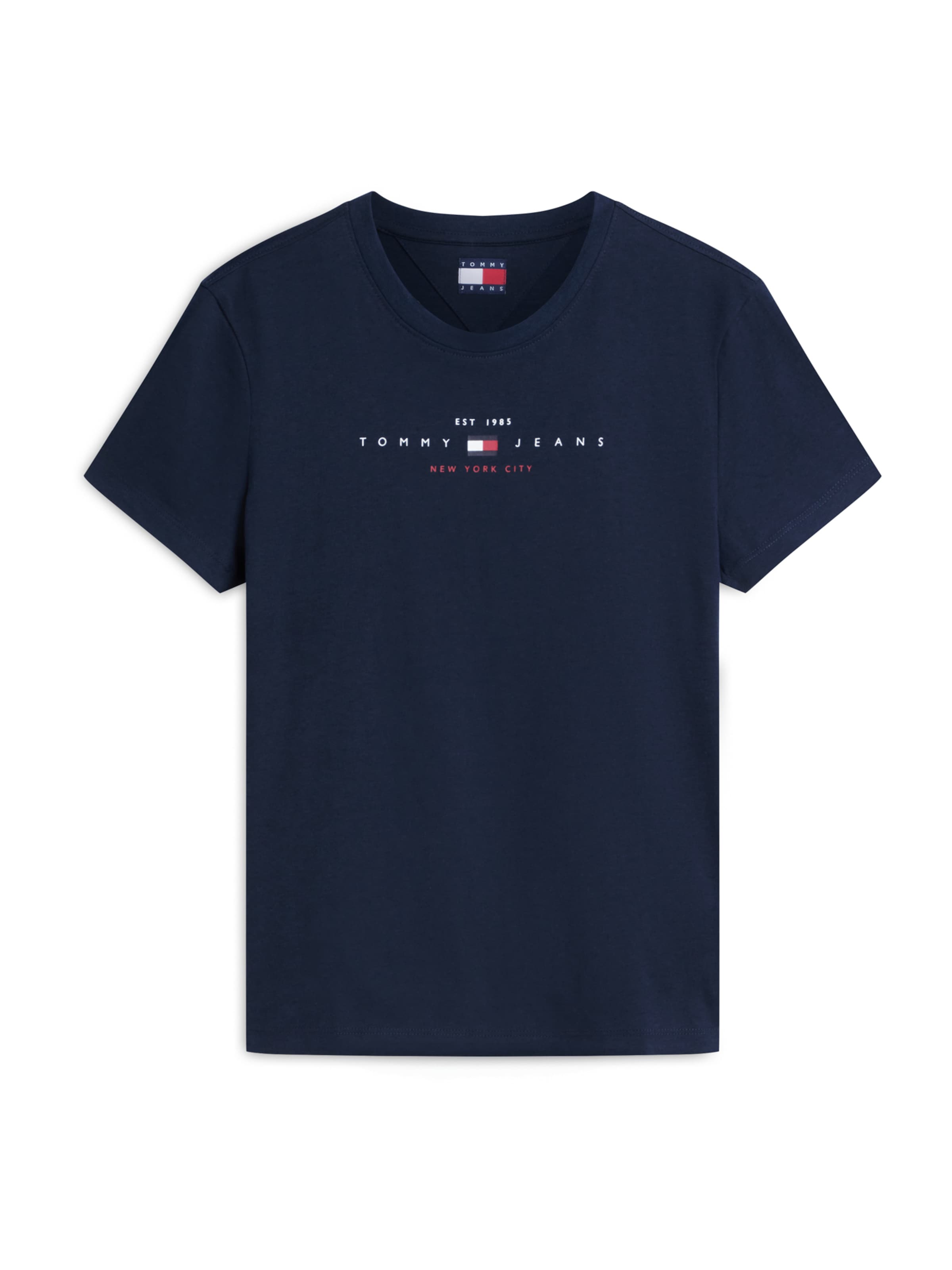 Tricou Tommy Jeans pe bleumarin / roșu cireș / alb, Vizualizare produs
