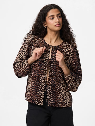PIECES Blouse 'PCTIFFANY' in Brown: front