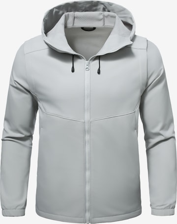 YOUTHUP Winterjacke 'ABNEHMBAR' in Grau: Vorderseite