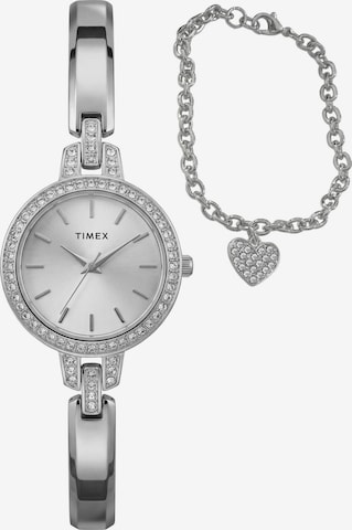 Montre à affichage analogique TIMEX en argent : devant