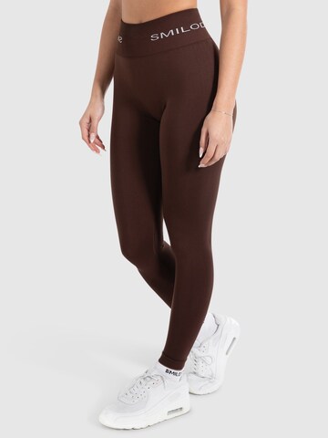 Skinny Pantalon de sport 'Azura' Smilodox en marron