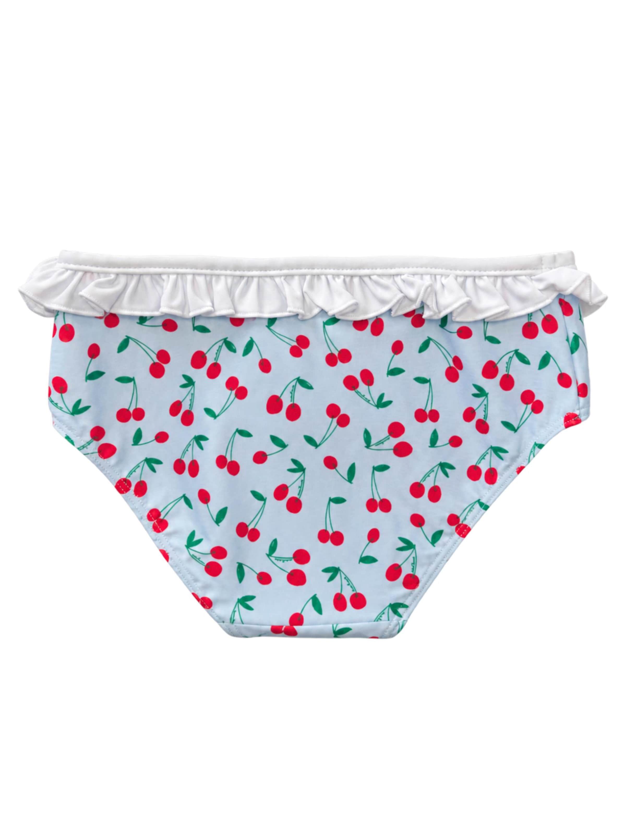 SEABASS High neck Bikini 'Girls Swim Set Ruffle' in Blauw