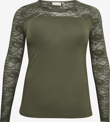 KAFFE CURVE Shirt 'laura' in Groen: voorkant