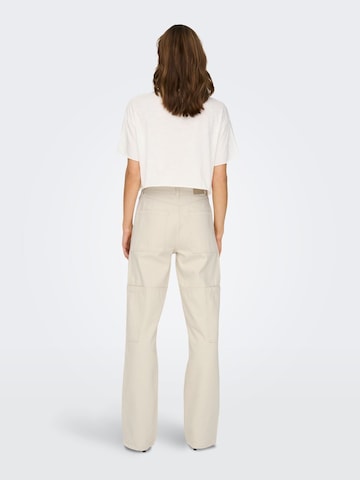 ONLY - Loosefit Pantalón vaquero cargo 'Camille' en beige