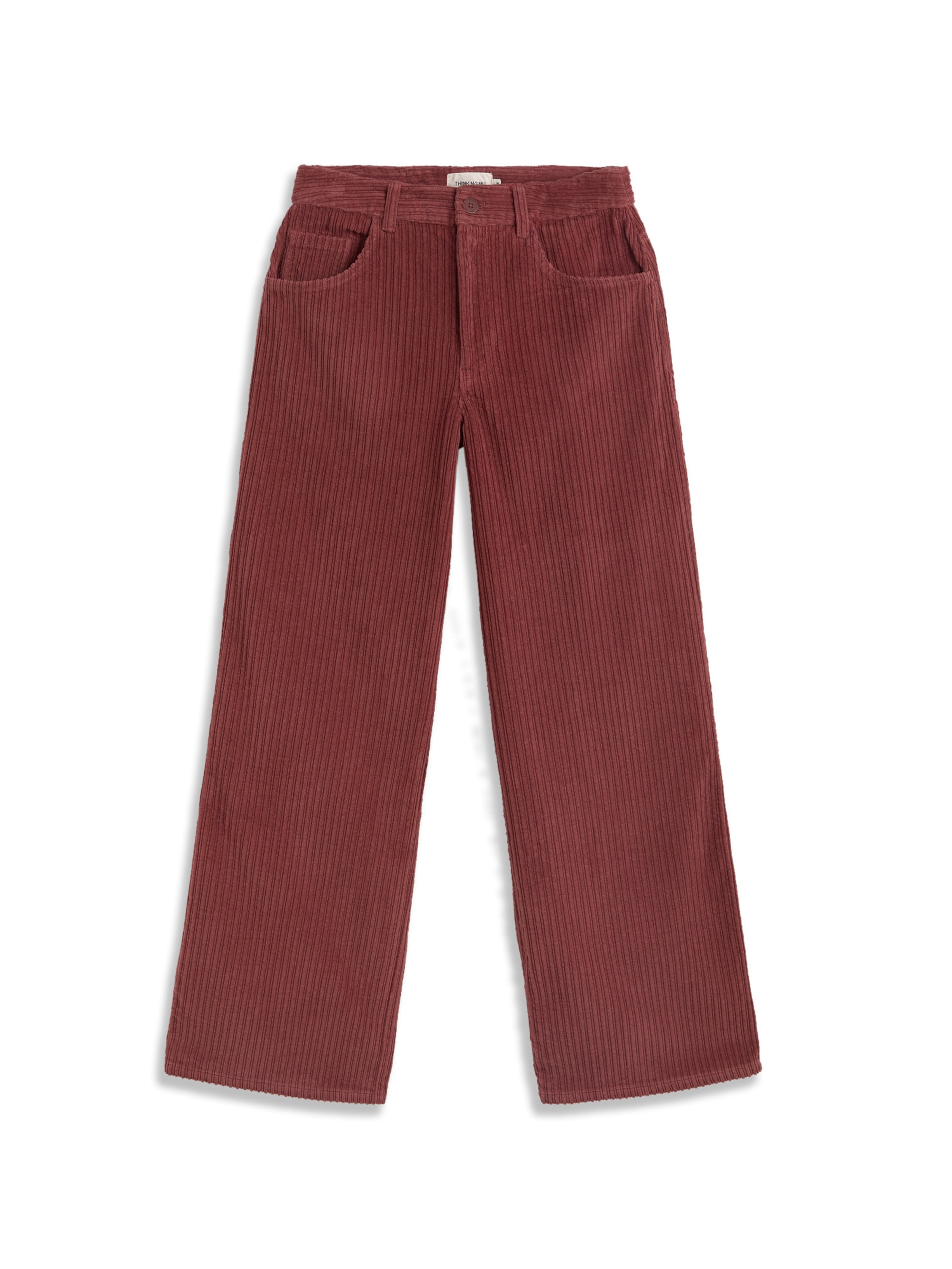 Thinking MU Loosefit Hose 'Hedda' in Rot: Vorderseite